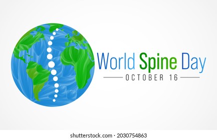 El 16 de septiembre se celebra el Día Mundial de la Espina cada año, que es la estructura central de apoyo del cuerpo. Nos mantiene erguidos y conecta las diferentes partes de nuestro esqueleto entre sí. Ilustración del vector