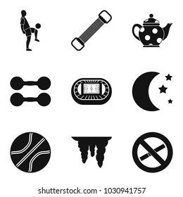 World sport icons set. Simple set of 9 world sport vector icons for web isolated on white background