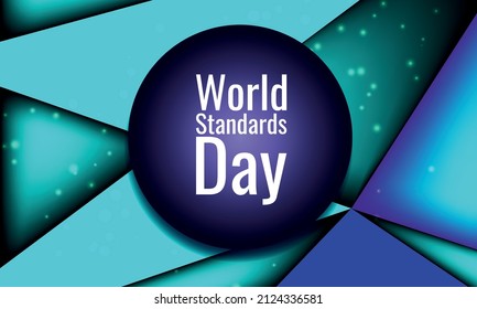 Día Mundial de las Normas. Diseño adecuado para carteles y pancartas de tarjetas de felicitación