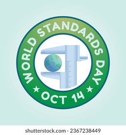 World Standards Day design template good for celebration usage. globe vector illustration. flat design. banner template. vector eps 10.