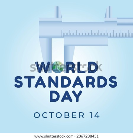 World Standards Day design template good for celebration usage. globe vector illustration. flat design. banner template. vector eps 10.