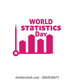 World Statistics Day 20 October banner on white background. vector illustration