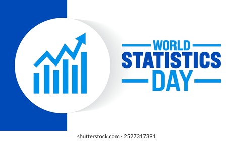 World Statistics Day background or banner design template is observed every year in October. Holiday concept. Template for card, poster, placard, template. eps 10