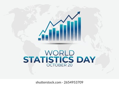 World Statistics Day on 20 October. Business concept background. Vector illustration