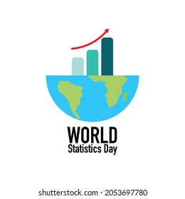 World Statistics Day Vector Illustration with World and statistics