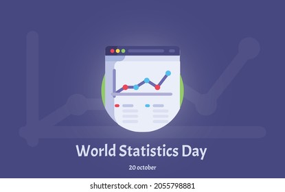 Weltstatistik-Tag, Vektorgrafik-Design