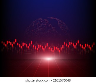 world stock market crisis symbol illustration