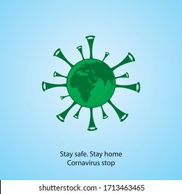 world stop Virus. Stop Covid19. Concept for vocal group. 