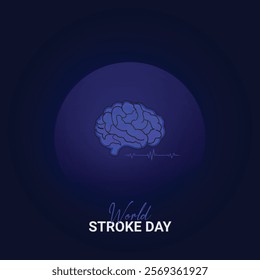 World Stroke Day, Stroke Day, 3D Illustration creative design for social media ads