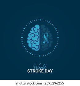 World Stroke Day, Stroke Day, 3D Illustration creative design for social media ads