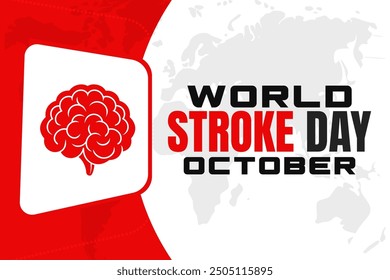 World Stroke Day Background Vector  Health Awareness and Support Design