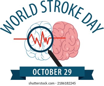 World Stroke Day Banner Design illustration