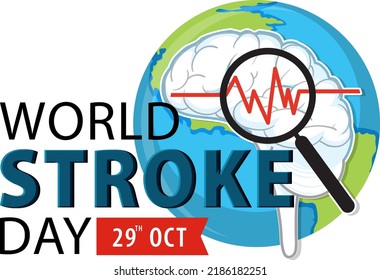 World Stroke Day Banner Design illustration