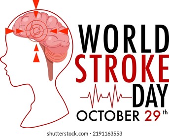 World Stroke Day Banner Design illustration