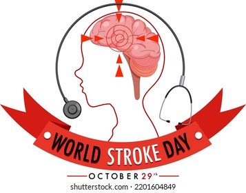 World Stroke Day Banner Design illustration