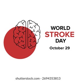 Día Mundial del Accidente Cerebrovascular Anuncio Vector