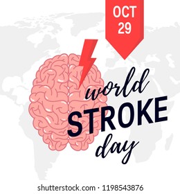 World stroke day design. Vector concept for banners or posters in flat style.