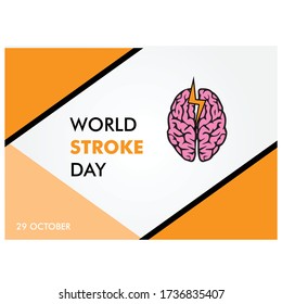 World Stroke Day illustration background, Poster. Vector Illustration on the theme World Stroke Day.