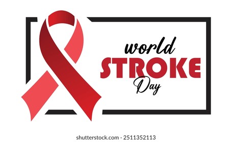 World Stroke Day is observed every year on October. Medical Healthcare Awareness concept. background, placard, banner template Vector illustration design.