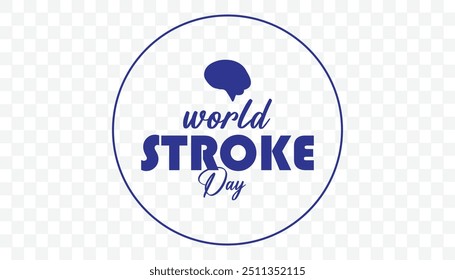 World Stroke Day is observed every year on October. Medical Healthcare Awareness concept. background, placard, banner template Vector illustration design.
