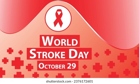 World Stroke Day vector banner design. Happy World Stroke Day modern minimal graphic poster illustration.