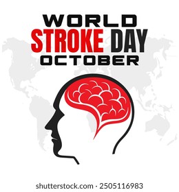 World Stroke Day Vector  Health Awareness and Stroke Support Design
