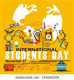 World Student Day concept, poster and banner