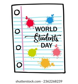 World student day vector. International student day.
