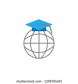World and student icon. Element of education icon for mobile concept and web apps. Detailed World and student icon can be used for web and mobile
