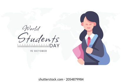 World Students Day  , 15 October, Vector Illustration Design