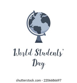 World Students' Day concept. Background for greeting cards, postcards, letters, labels, web, etc.