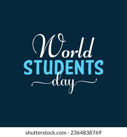 World students' day, october 15. Vector template for banner, greeting card, poster of world students day. Vector illustration.