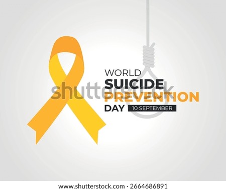 World Suicide Prevention Day. 10 September. Holiday concept. Template for background with banner, poster and card. Vector illustration.