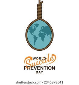World Suicide Prevention Day background. Vector illustration.
