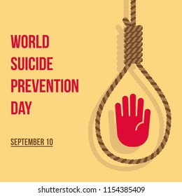 World Suicide Prevention Day Flat Design Illustration