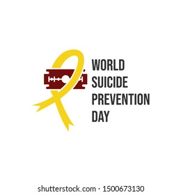 World suicide prevention day flat design illustration Vector image banner