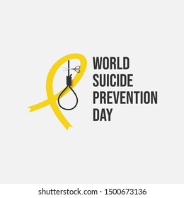 World suicide prevention day flat design illustration Vector image banner