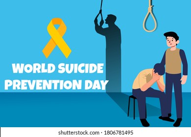 World Suicide Prevention Day Illustration. poster or banner for World Suicide Prevention Day Illustration.