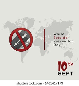 World Suicide Prevention Day Vector design with razor blade icon