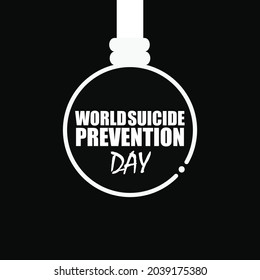 World Suicide Prevention Day vector design with on dark background