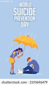 World Suicide Prevention Day Vector Design Stock Vector (Royalty Free ...