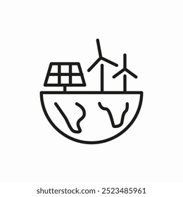 world sun wind energy icon sign vector