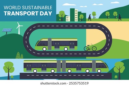 World Sustainable Transport Day design templet, for your poster and banner