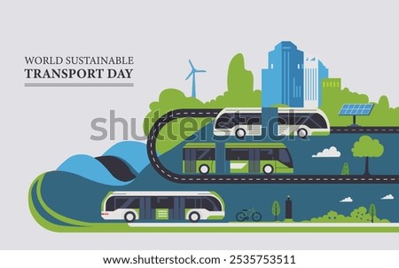 World Sustainable Transport Day design templet, for your poster and banner