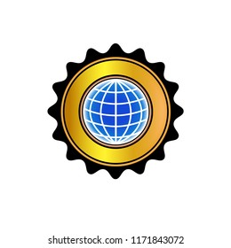 world symbol icon vector