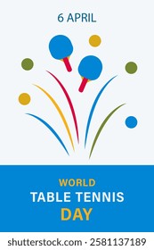 World Table Tennis Day background. Templates for banner, web, social, greeting card