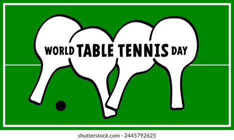 World table tennis day. Table tennis and paddle icon. Pingpong spots. Ping pong and bat and ball game. Ping pong rackets and balls. Table tennis player. Tennis racket. Ping pong ball with paddle.