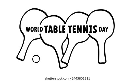 World table tennis day. Table tennis and paddle icon. Pingpong spots. Ping pong and bat and ball game. Ping pong rackets and balls. Table tennis player. Tennis racket. Ping pong ball with paddle.