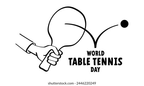 World table tennis day, WTT. Table tennis and paddle icon. Pingpong spots. Ping pong and bat and ball game. Ping pong rackets and balls. Table tennis player. Tennis racket. Ping pong ball with paddle.