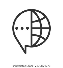 world talk forum logo template Icon Illustration Brand Identity.Isolated and flat illustration. Vector graphic